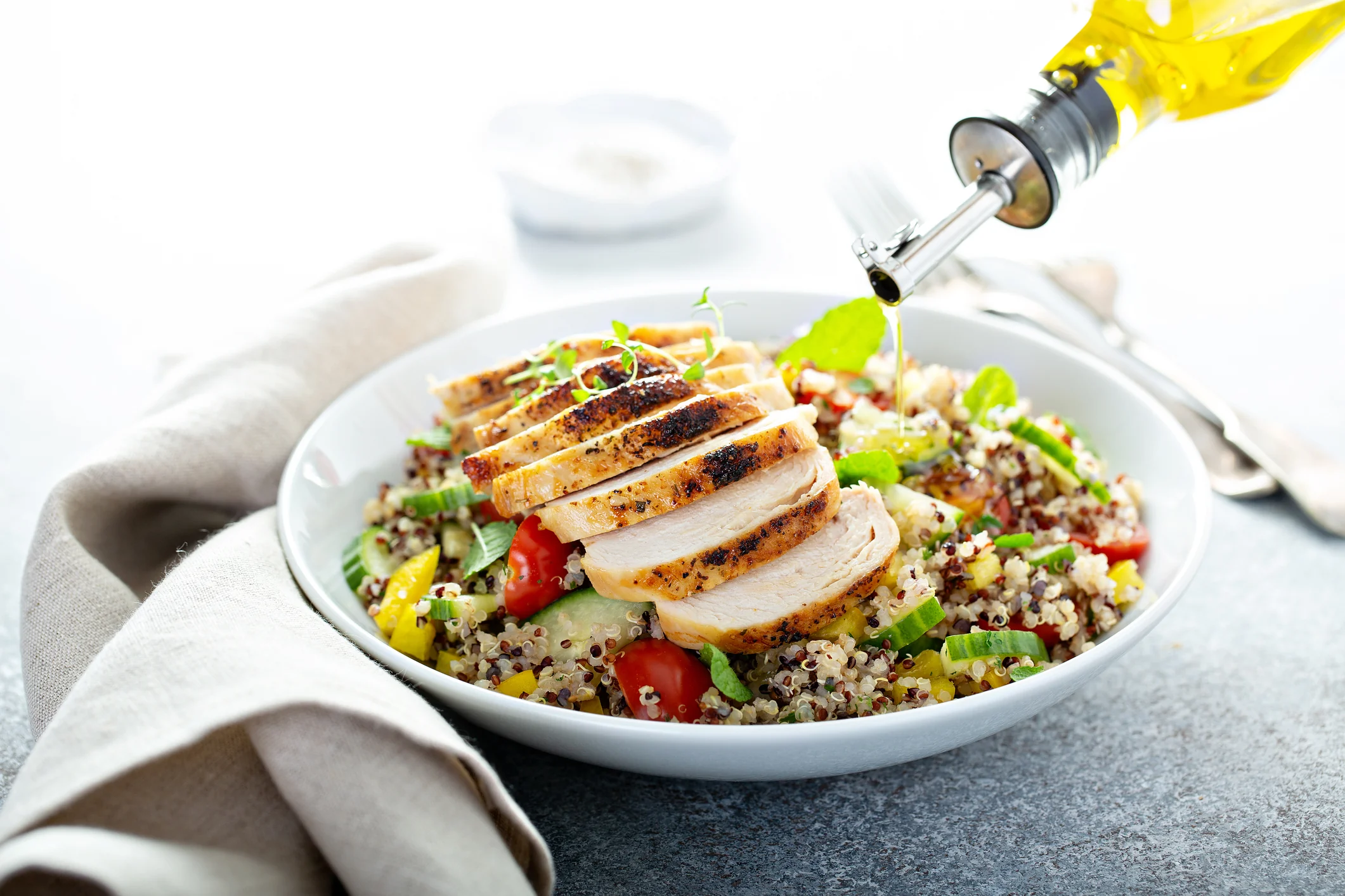 Grilled Chicken Breast with Quinoa Salad Recipe